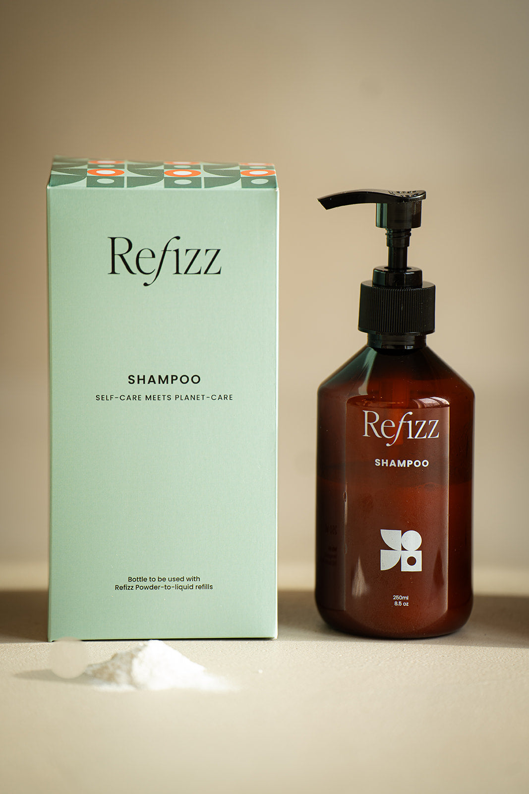 natural shampoo bottle